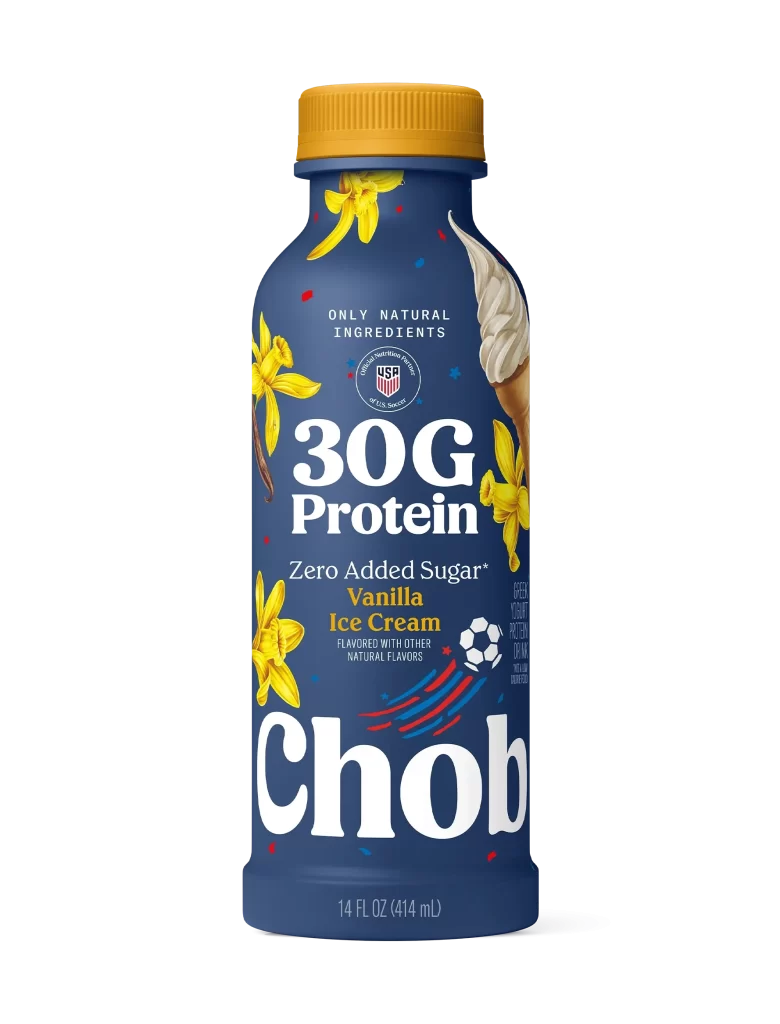 Chobani Protein Drink Blue Yellow White