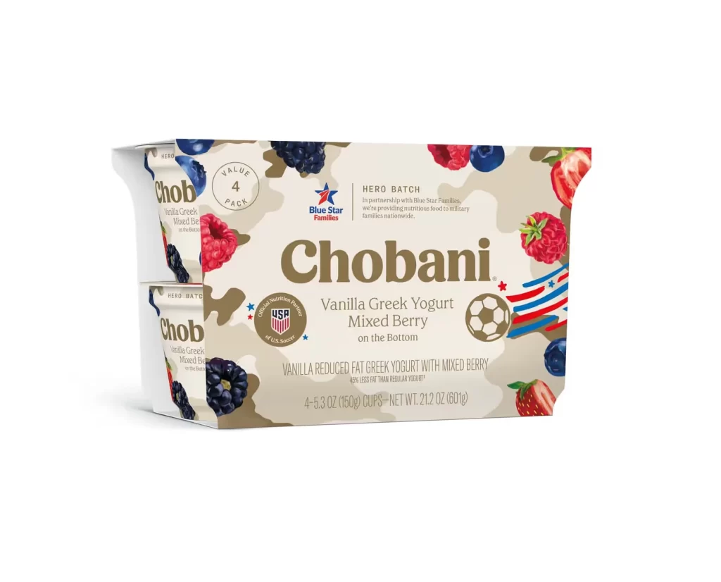 Chobani Vanilla Greek Yogurt Mixed Berry