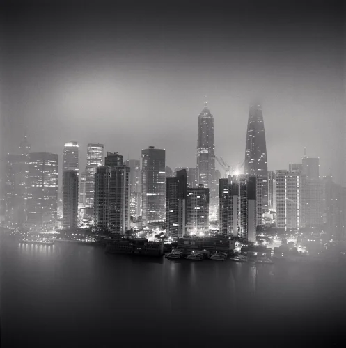 Cityscape Foggy Dramatic High Contrast Moody