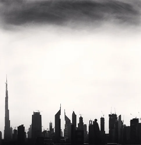 Cityscape High Contrast Dramatic Moody Silhouetted Skyscrapers