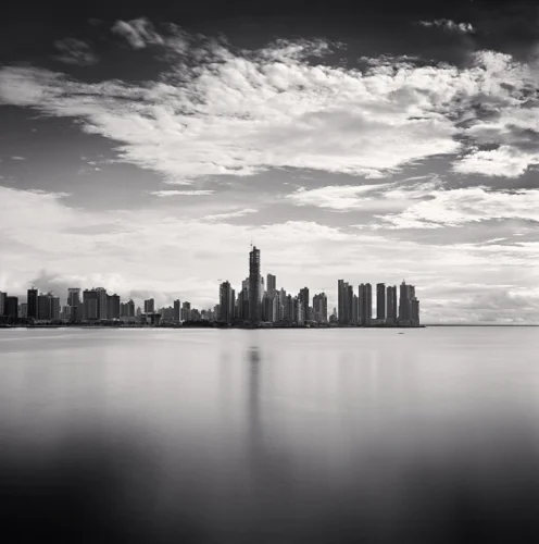 Cityscape High Contrast Dramatic Cloudy Reflective