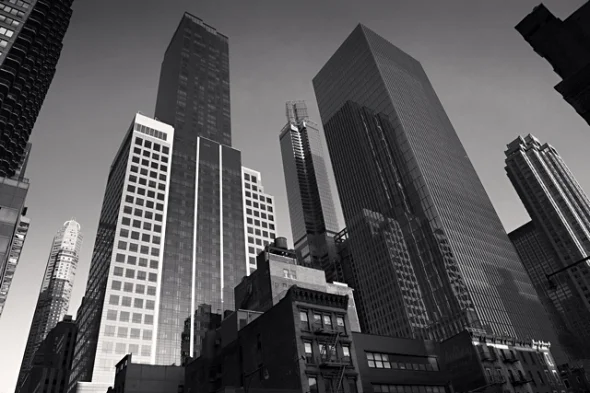 Cityscape High Contrast Dramatic Textured Skyscrapers