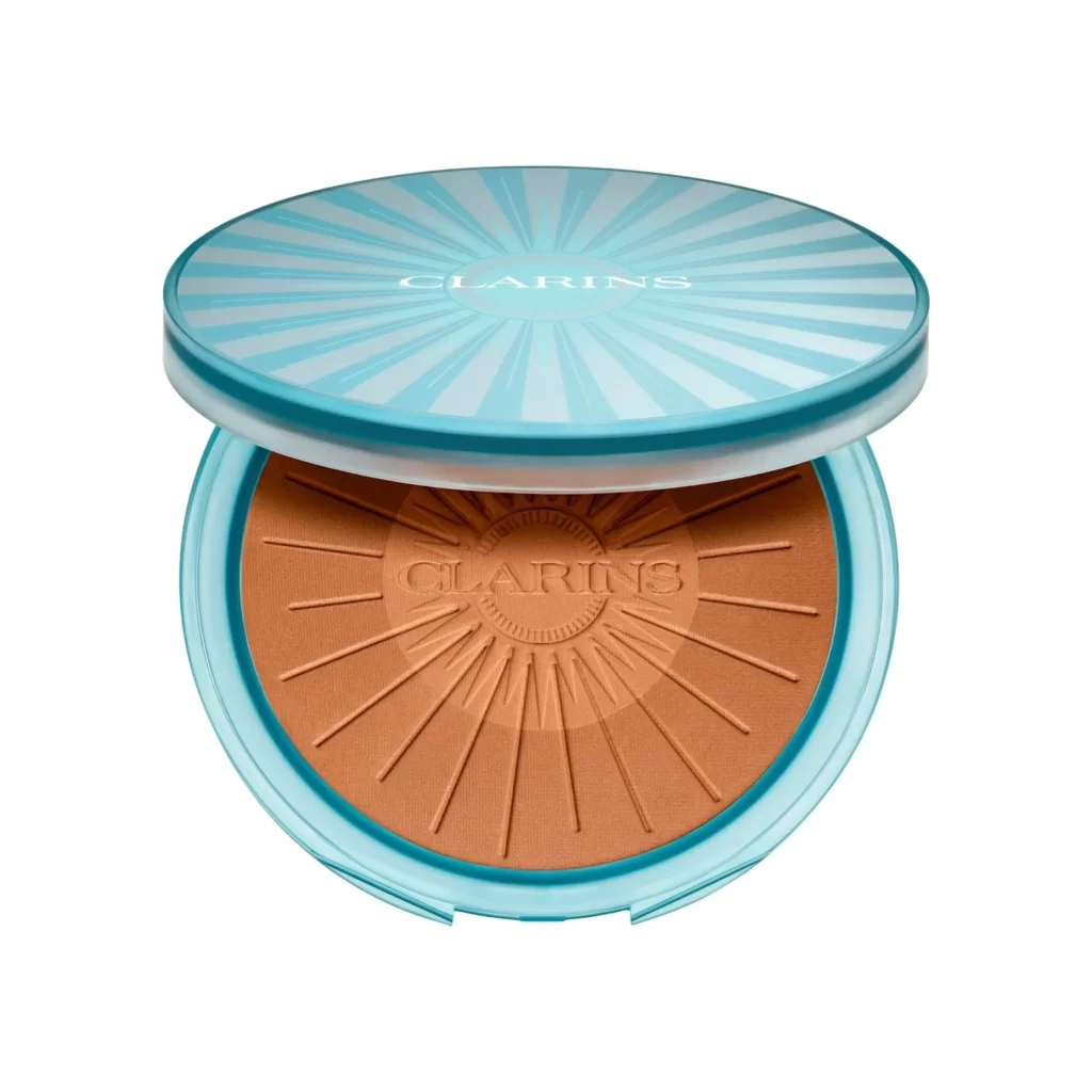 Clarins Bronze Powder Compact Turquoise Bronze