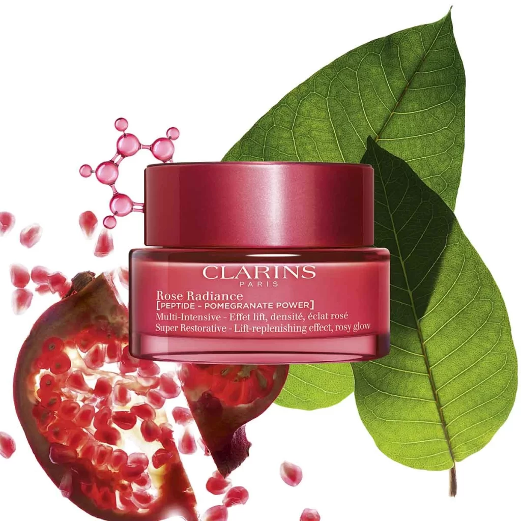 Clarins Rose Radiance Pomegranate Red Green