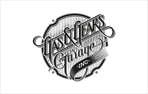 Classic Car Logo Black White