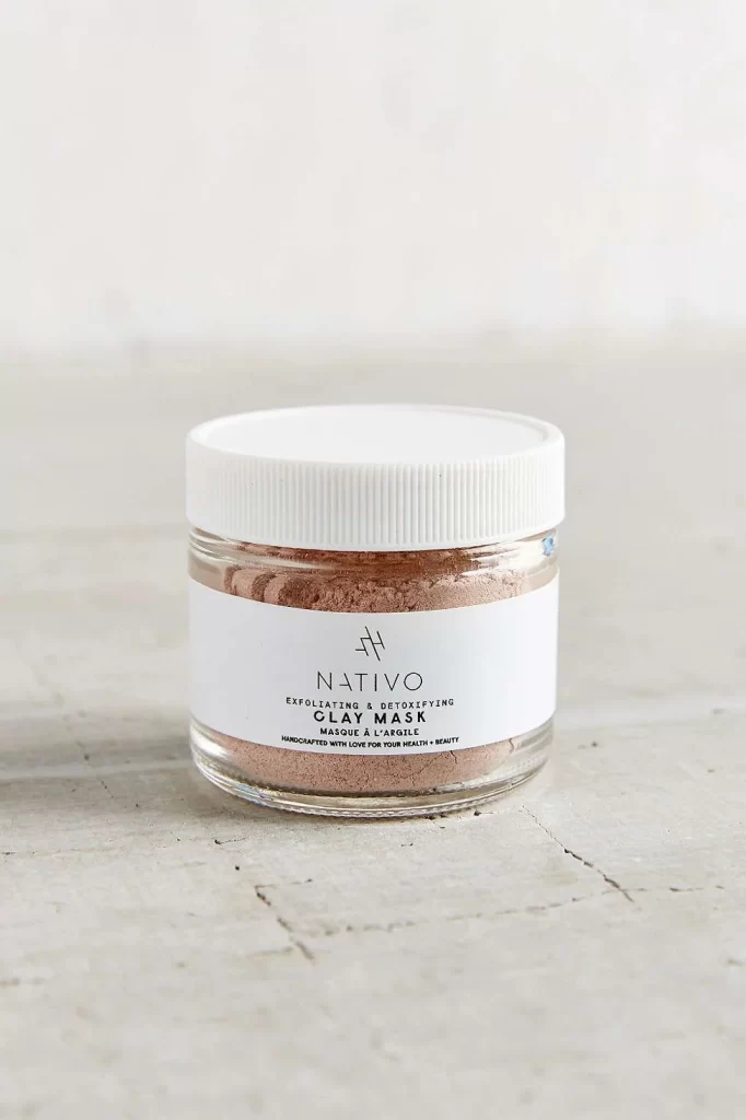 Clay Mask Jar White Exfoliating Detoxifying