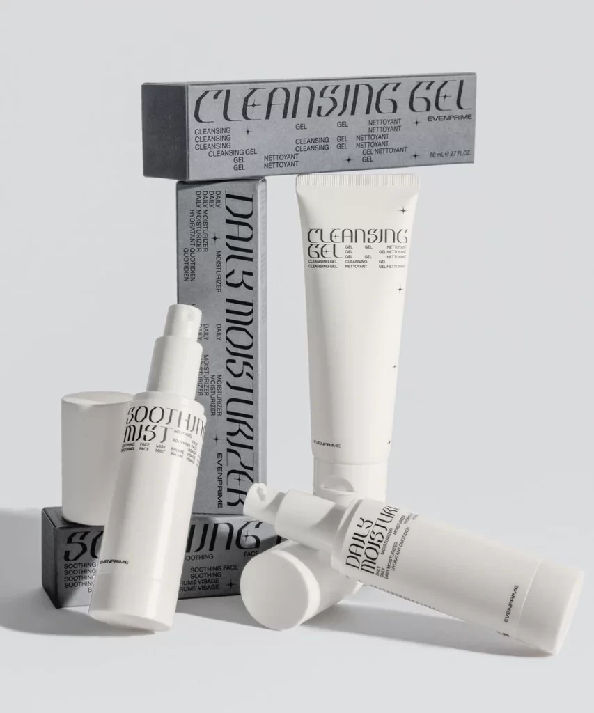 Cleansing Gel Tube White Minimalist Skincare Daily Moisturizer Pump Soothing Mist Bottle
