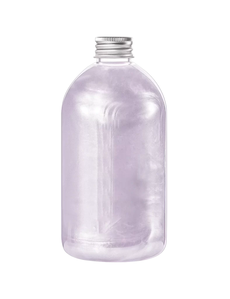 Clear Plastic Bottle Silver Cap