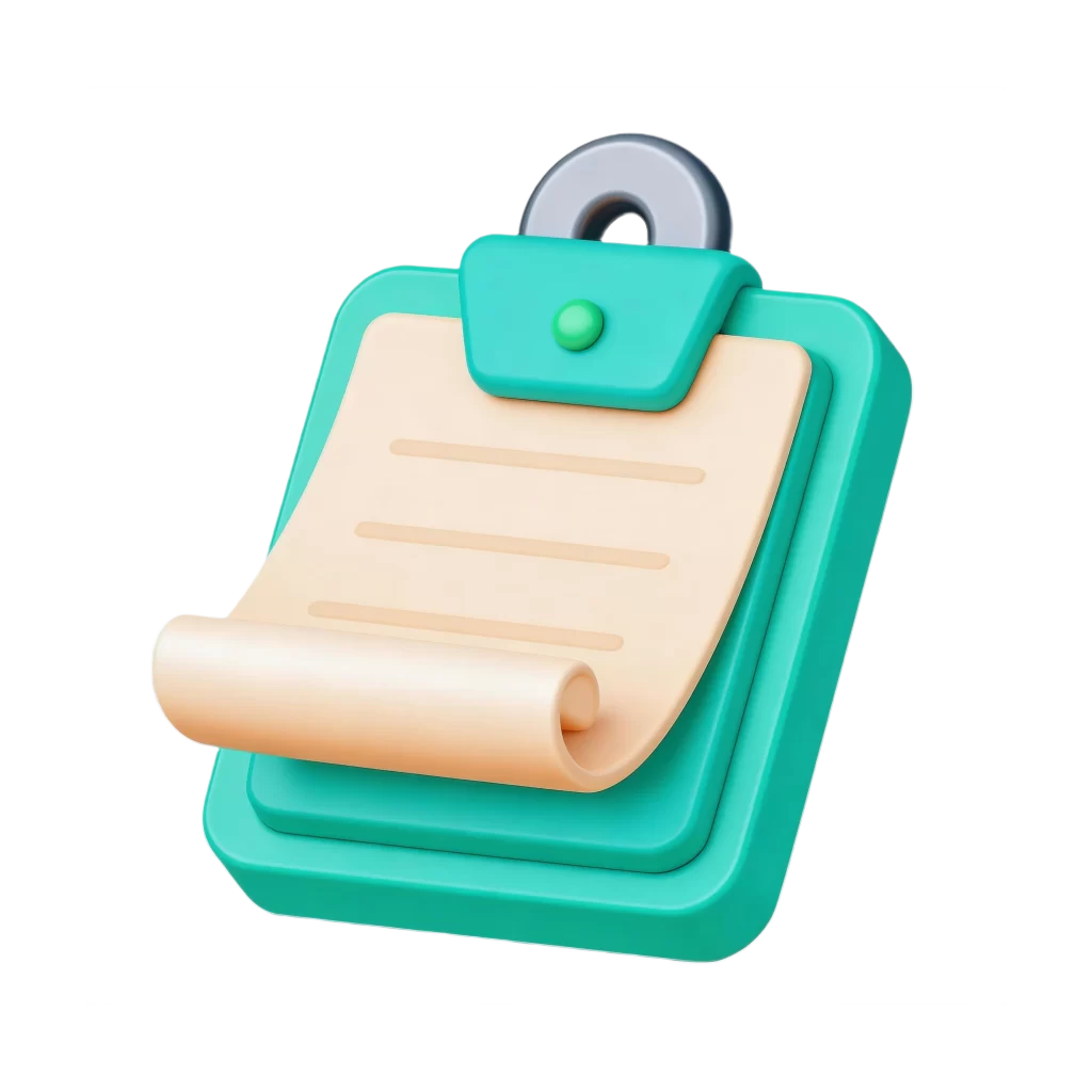 Clipboard Paper Green Yellow