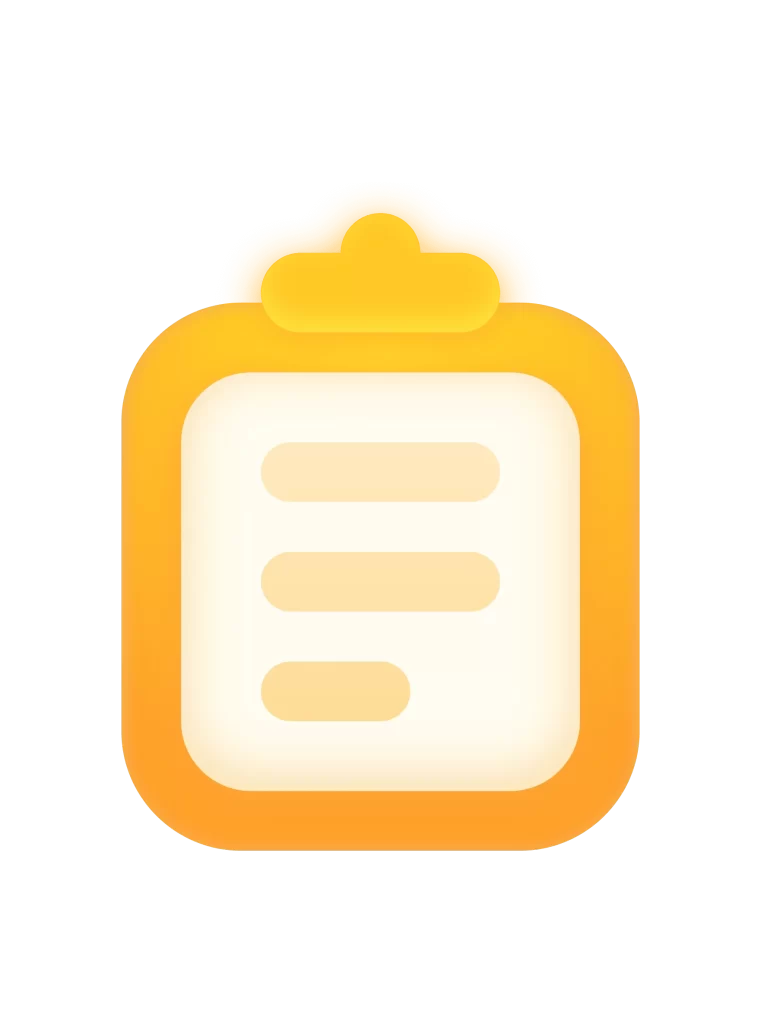 Clipboard Yellow White Lines