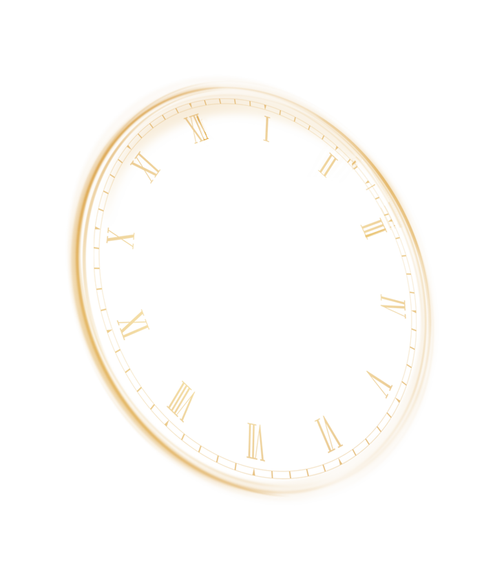 Clock White Gold Roman Numerals Classic