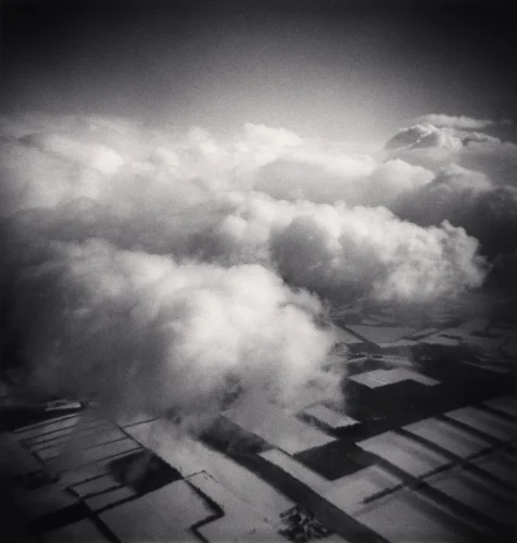 Clouds Sky Patterned Fields High Contrast Dramatic Atmospheric Landscape