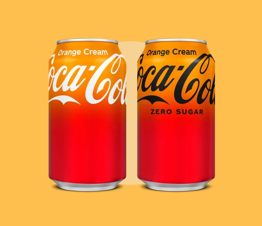 Coca-Cola Orange Cream (with Variant) Can Packaging