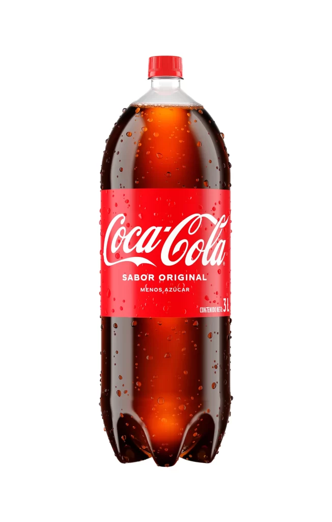 Coca-Cola Sabor Original Menos Azúcar Bottle Packaging
