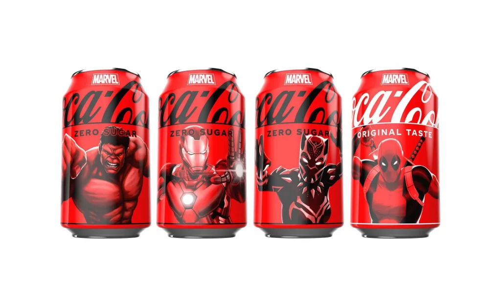 Coca-Cola (three Cans) And Can Packaging