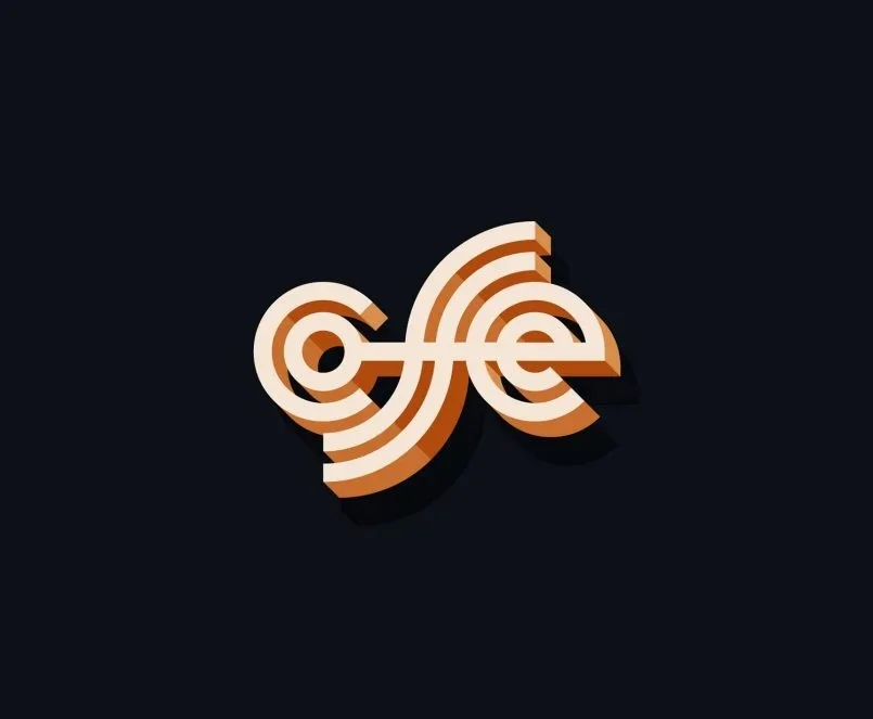 Coffee Logo Brown White Text