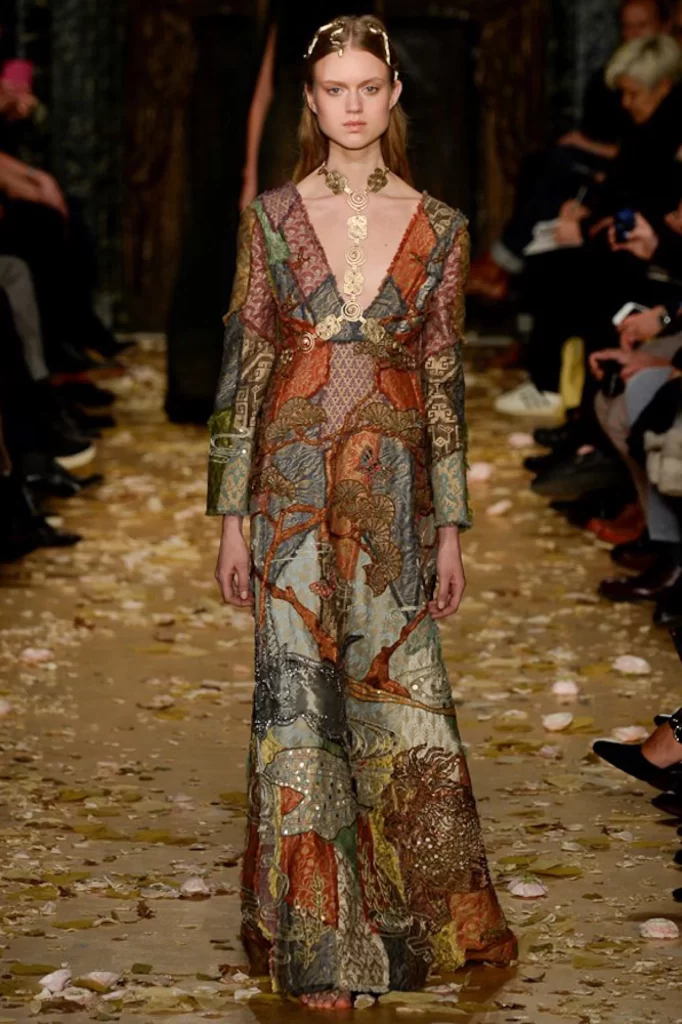 Colorful Gold Pattern Dress