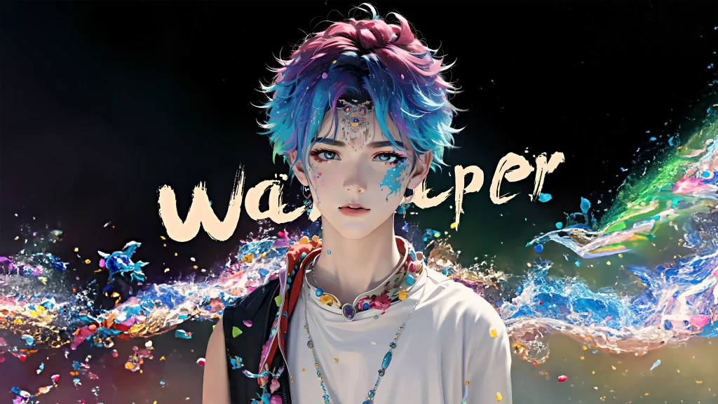 Colorful Hair White Shirt Multicolored Accessories