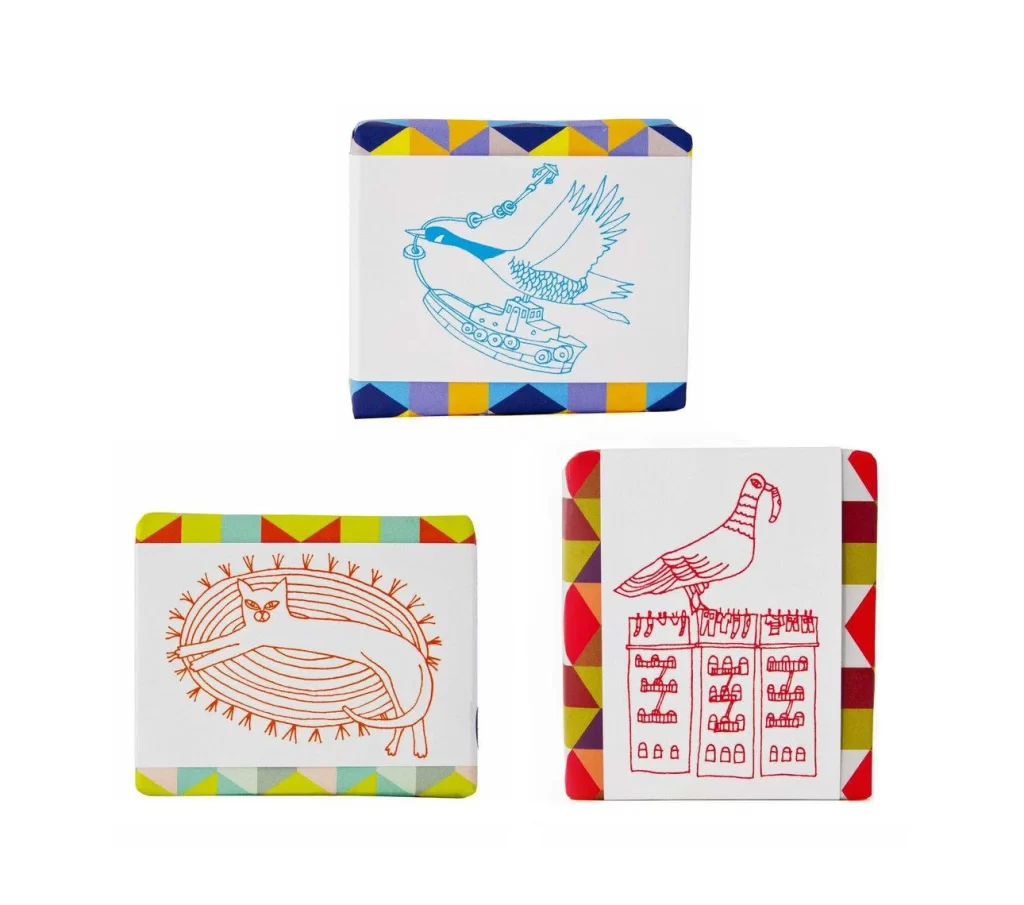 Colorful Illustration Box Artistic Design Cosmetics