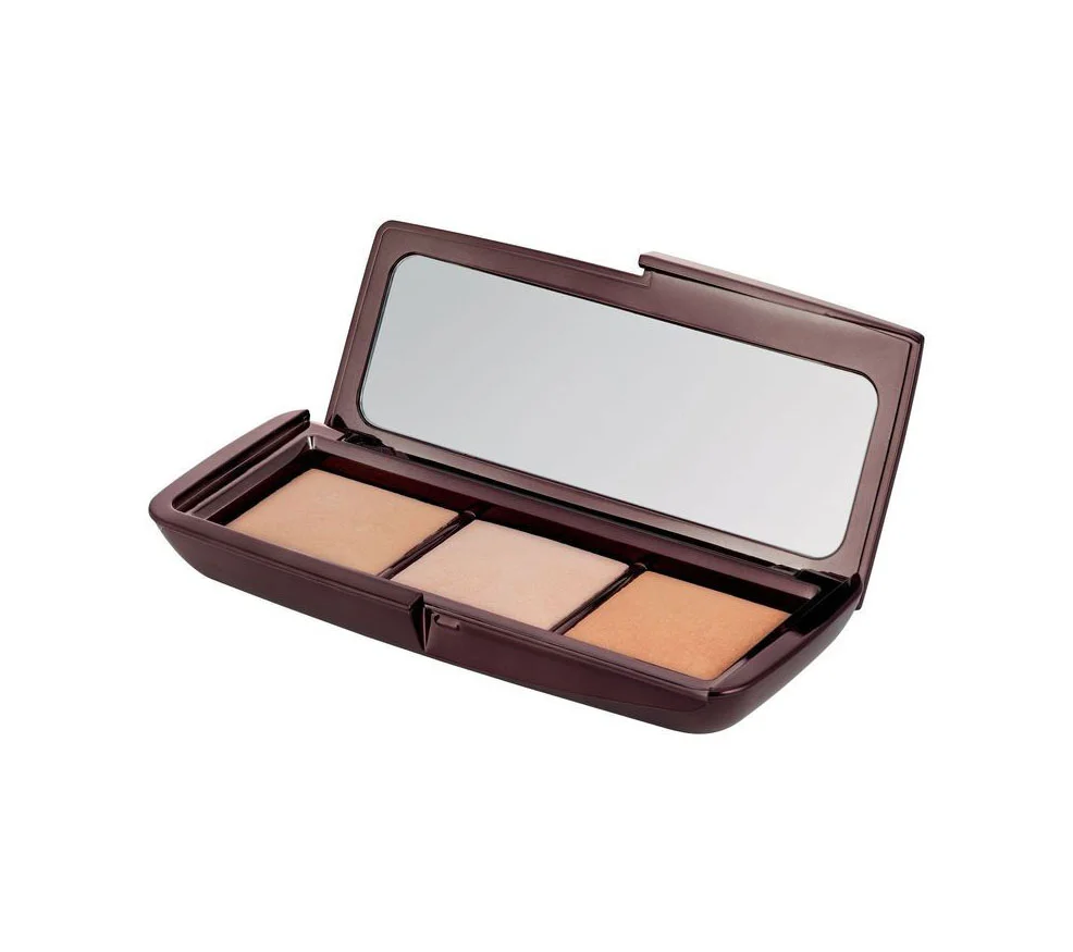 Compact Powder Case Brown Mirror Bronzer