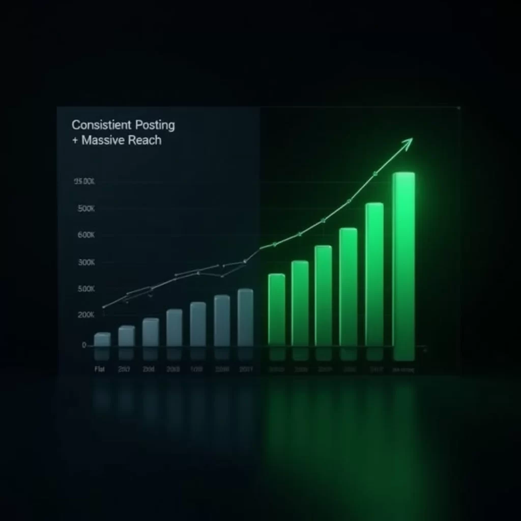 Consistent Posting Massive Reach Bar Chart