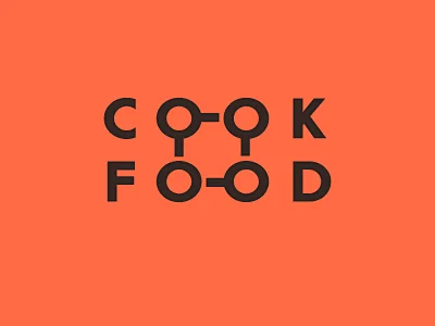 Cookbook Orange Black Food Typography