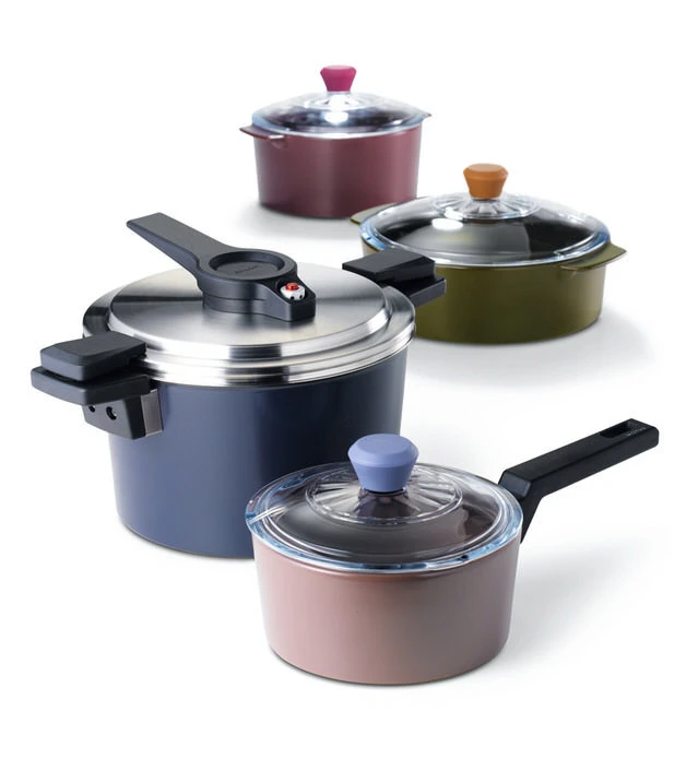 Cookware Blue Pink Olive Green