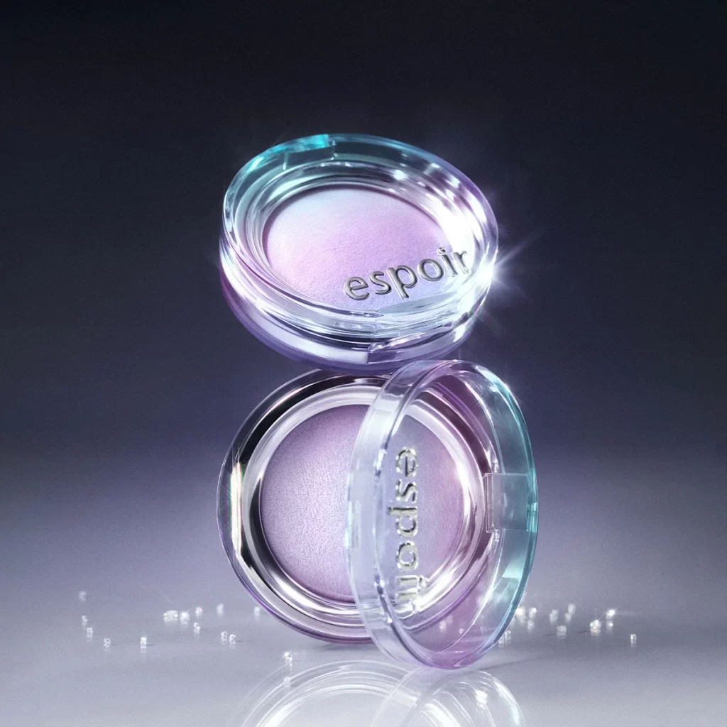 Cosmetic Compact Violet Shimmer Sparkle Espoir