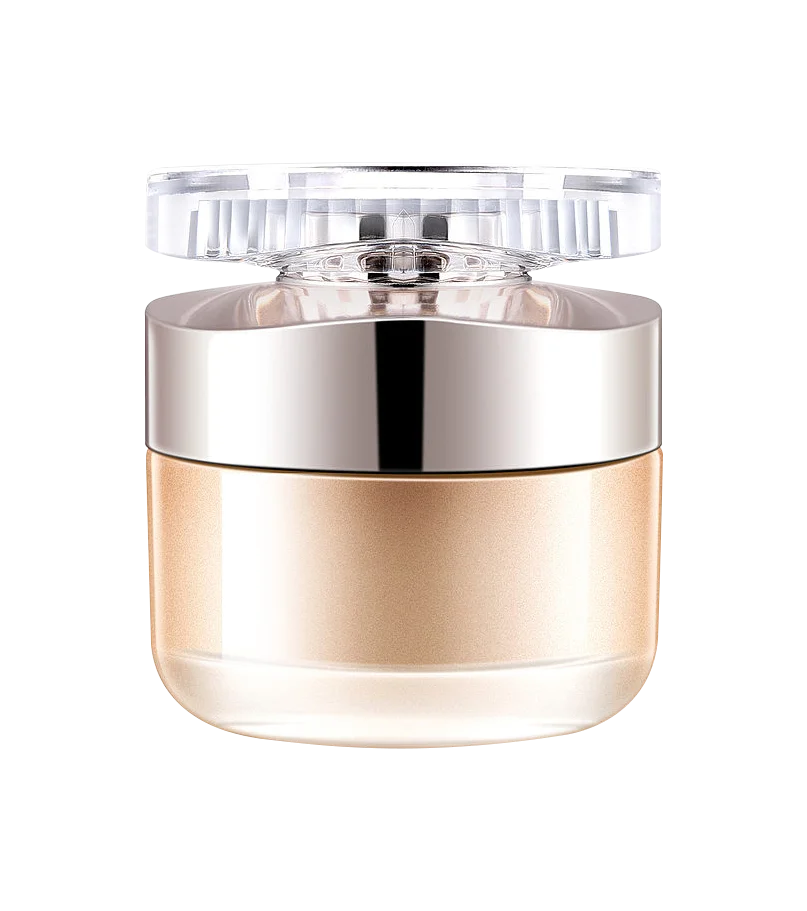 Cosmetic Jar Gold Silver Transparent Lid