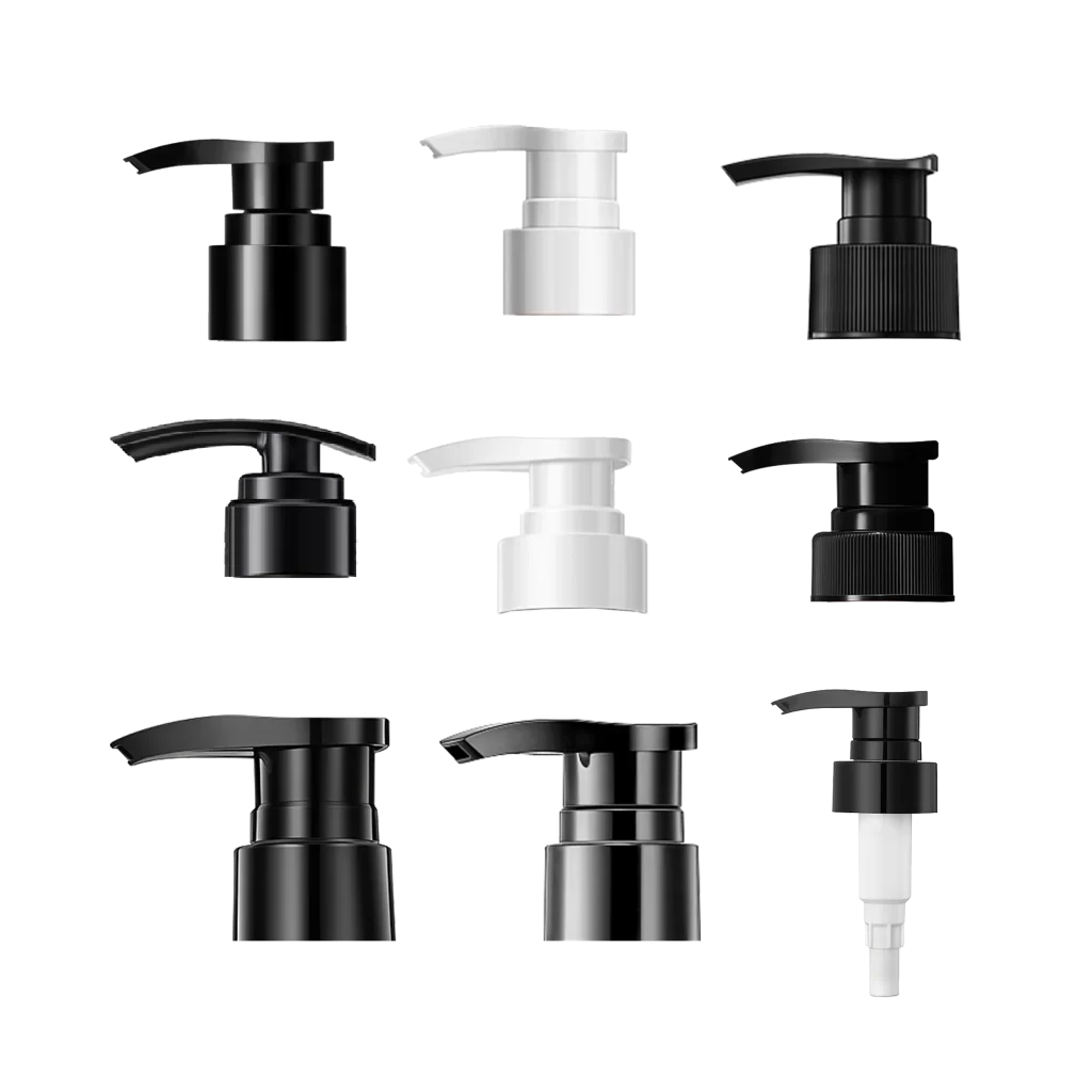 Cosmetic Pump Bottles Black White