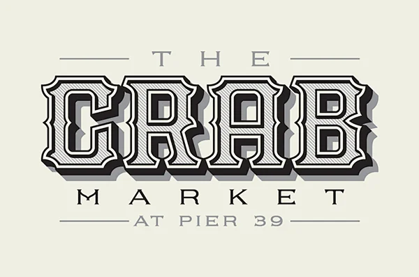 Crab Market Black White Seafood