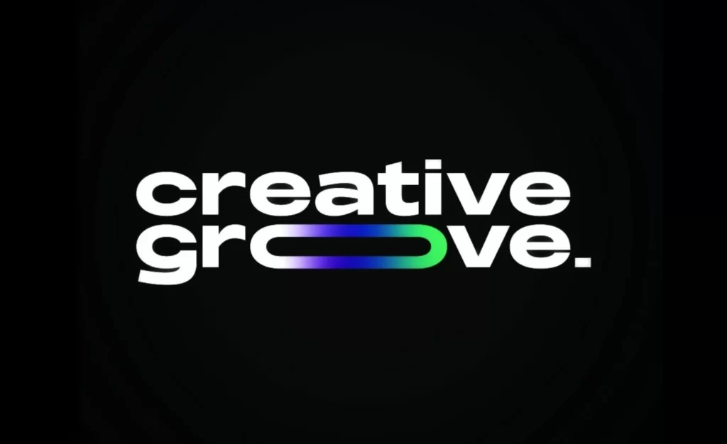Creative Groove Text Gradient Black Modern