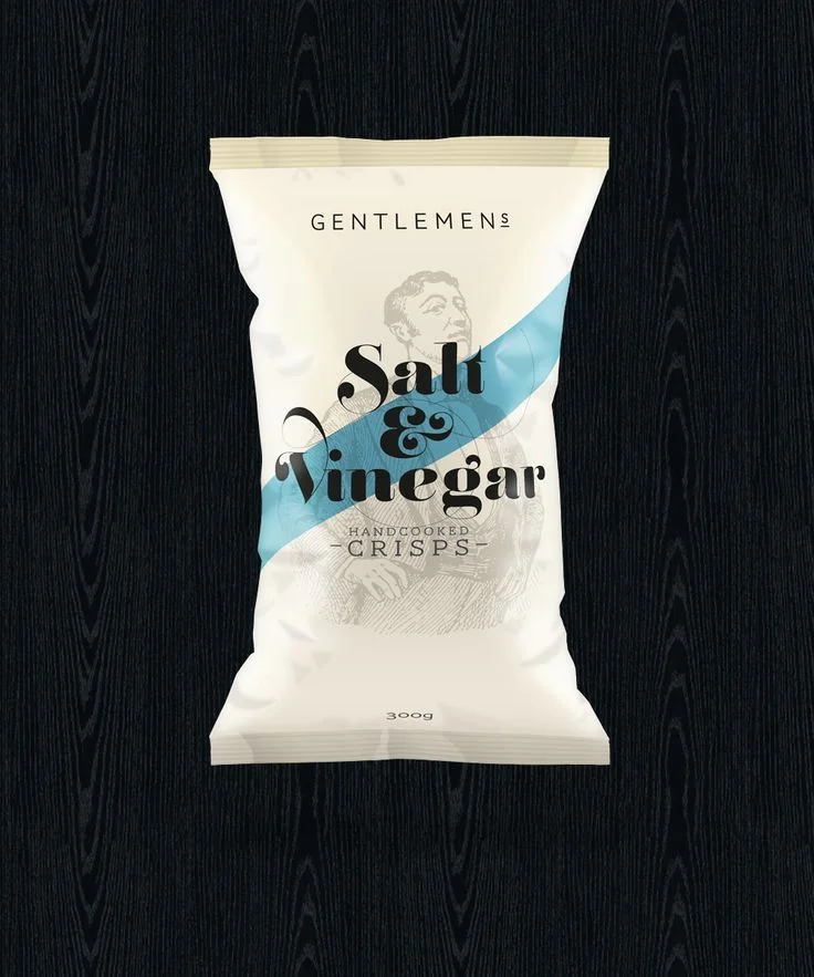 Crisps Salt Vinegar White Blue Gentlemen