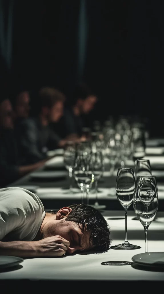 Cross Dark Wine Glasses Table