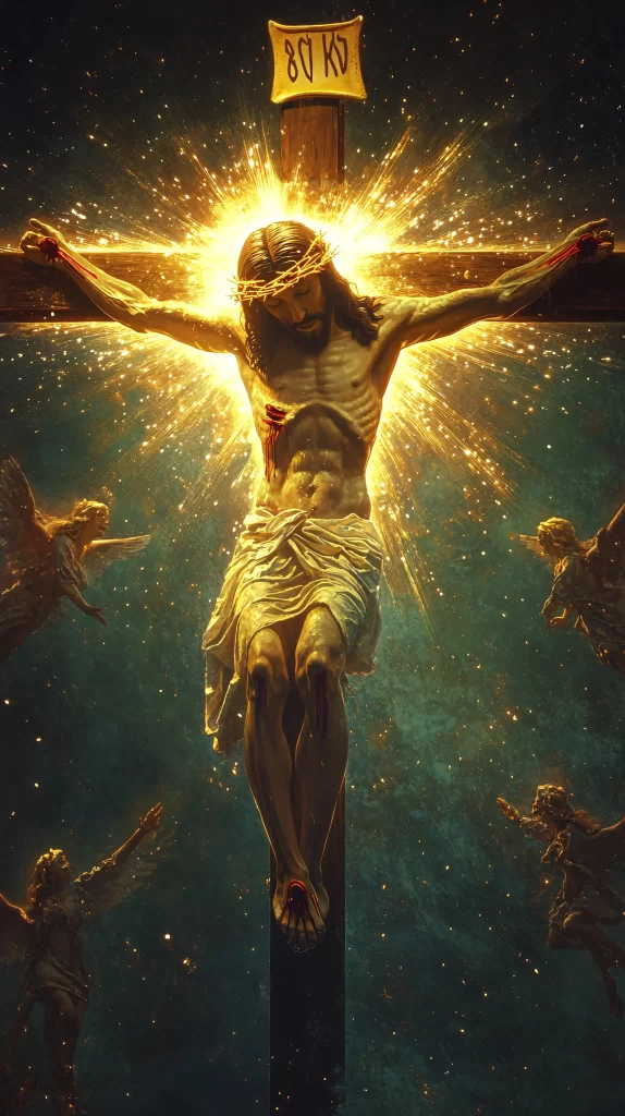 Cross Jesus Light Angels Blood