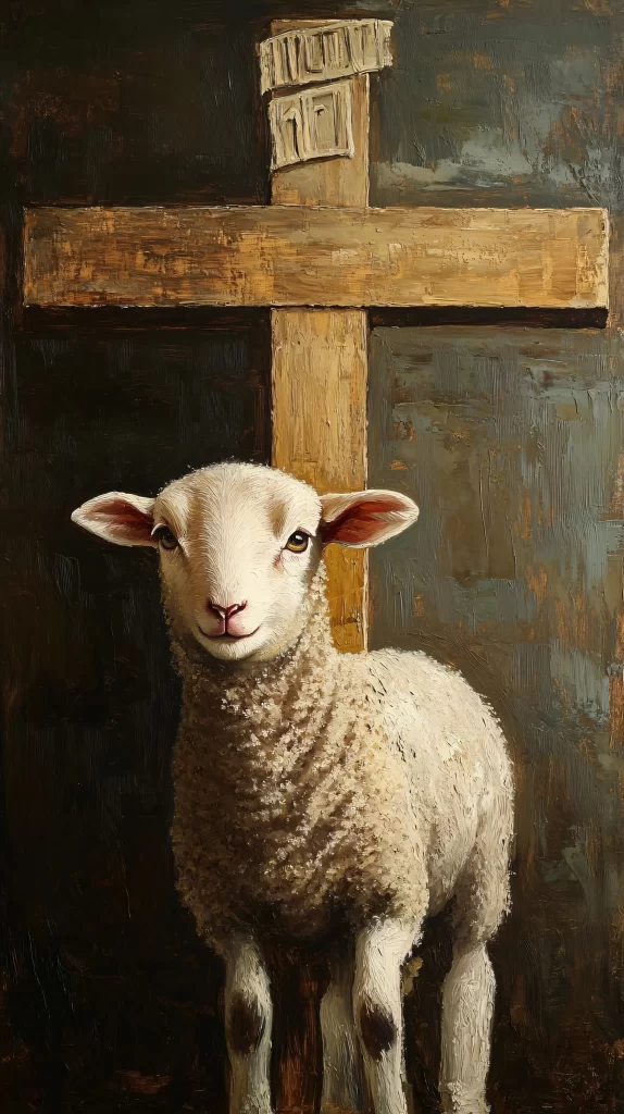 Cross Lamb White Brown 771