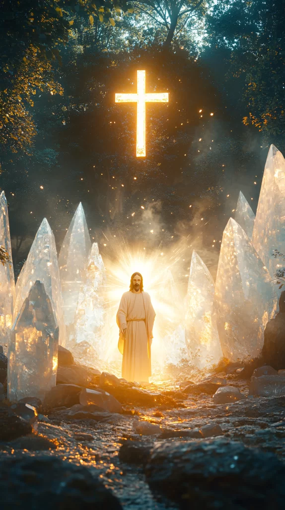 Cross Light Crystal Forest
