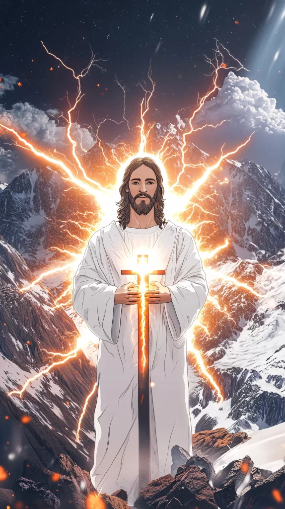 Cross Lightning Mountain White Blue