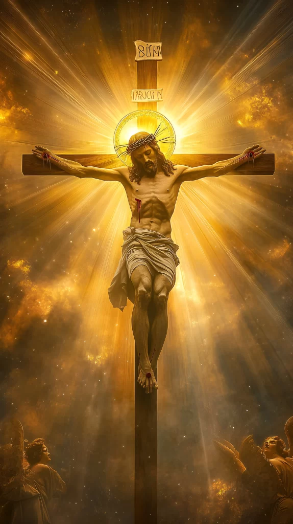 Cross Radiant Light Angels