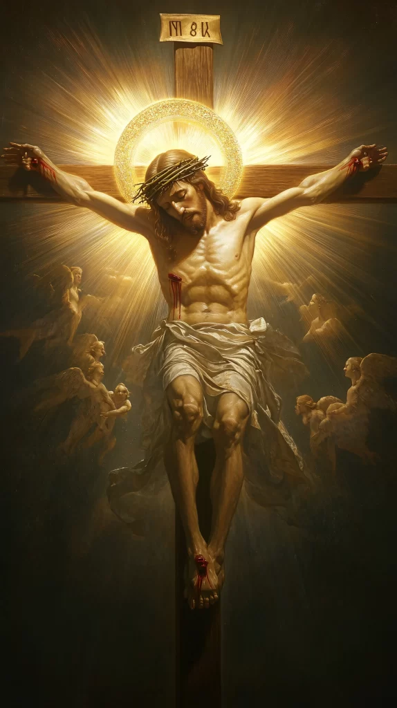 Cross Radiant Light Halo Blood