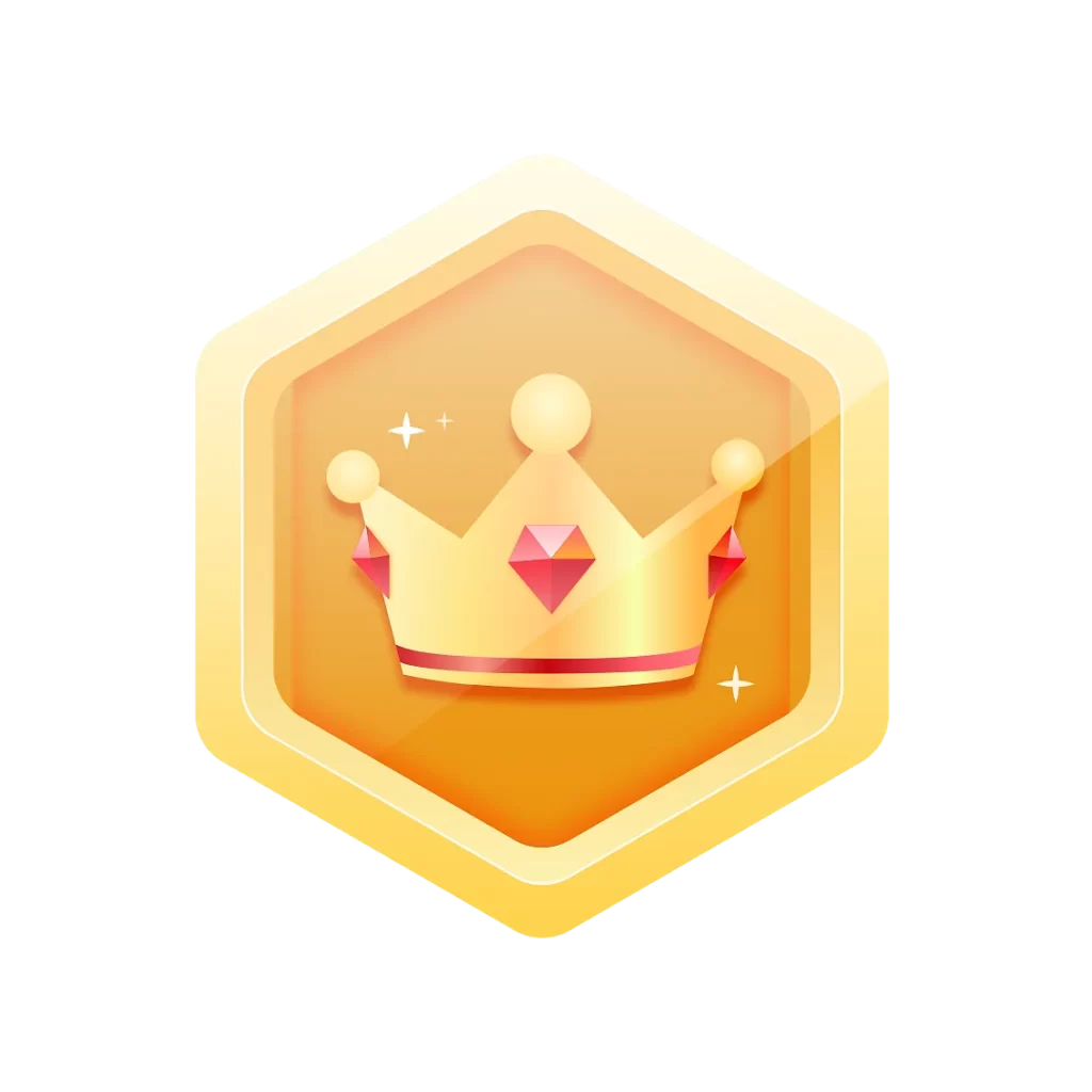 Crown Jewel Gold Red Diamond Pattern