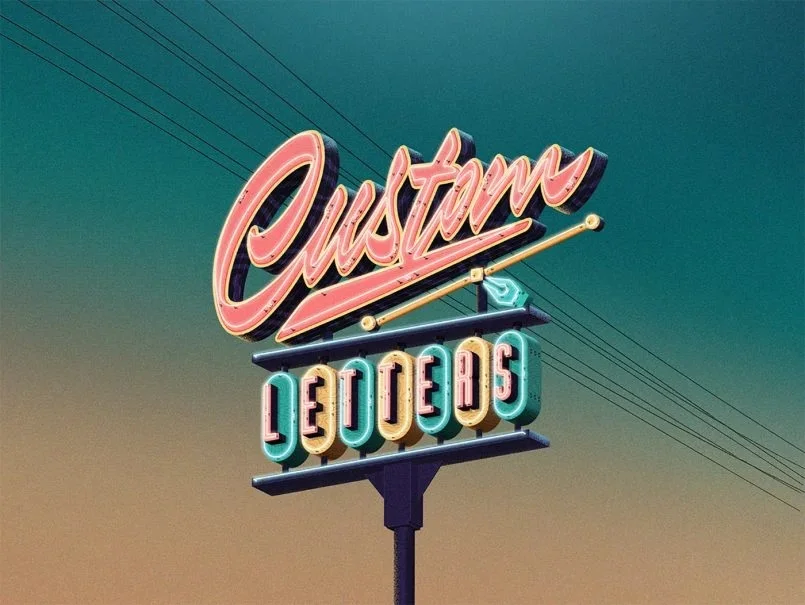 Custom Letters Red Blue Neon Sign