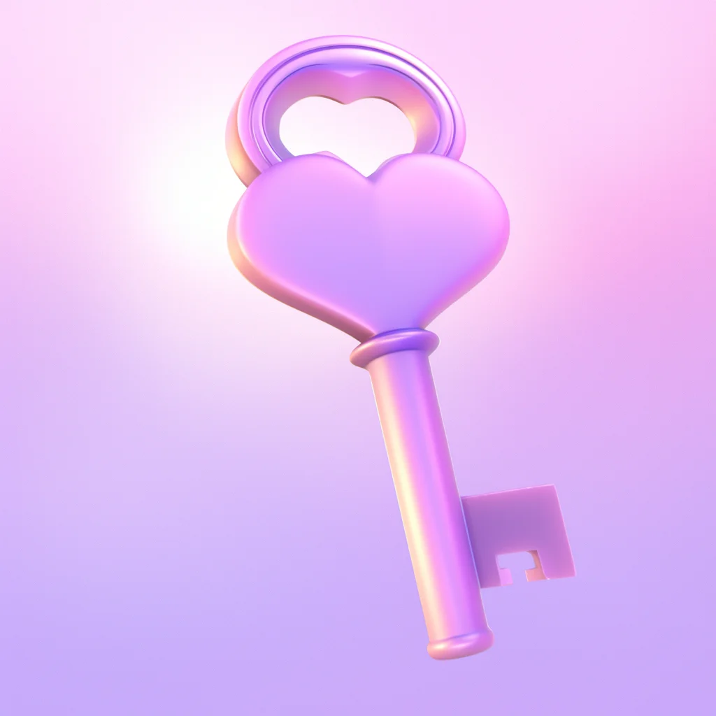 cute cartoon lovely icon 3D key game