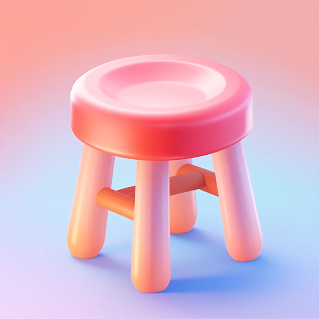 cute cartoon lovely icon 3D stool game