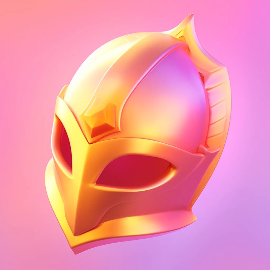 cute lovely icon game 3D helmet cartoon golden
