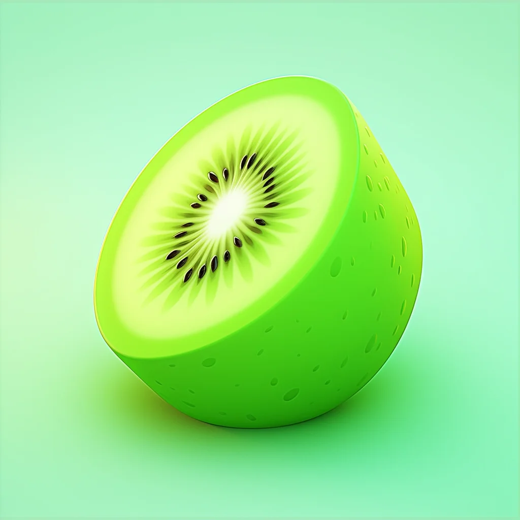 cute lovely icon game 3D kiwi cartoon fruit