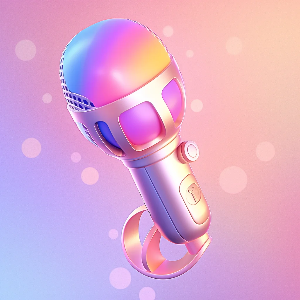 cute lovely MIC icon microphone game cartoon 3D