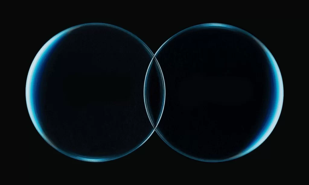 Darkness Blue Circles Intersection Contrast