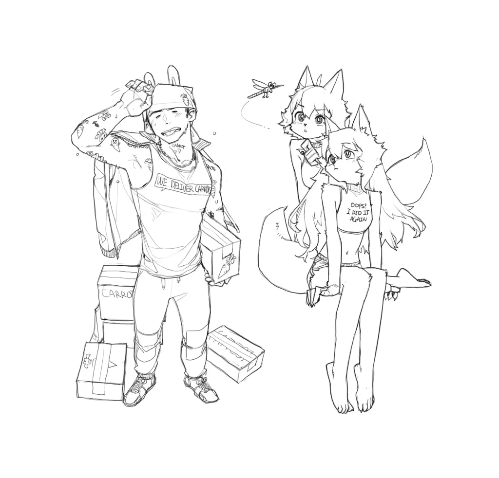 Delivery Guy Cargo Vest Box Animal