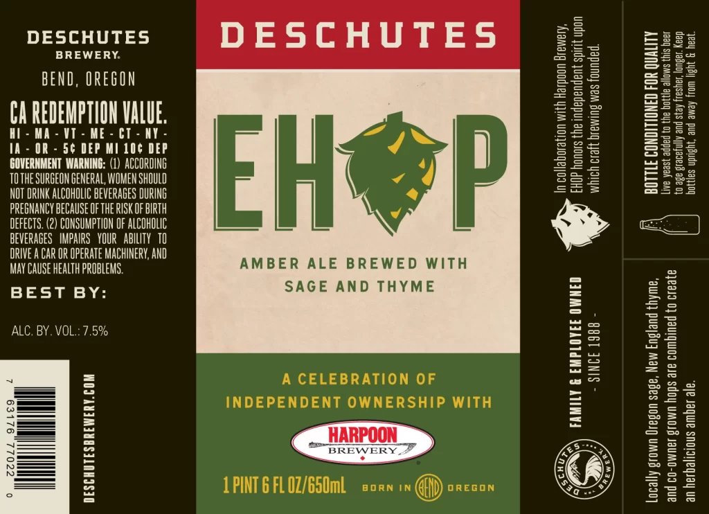Deschutes Brewery Amber Ale Sage Packaging